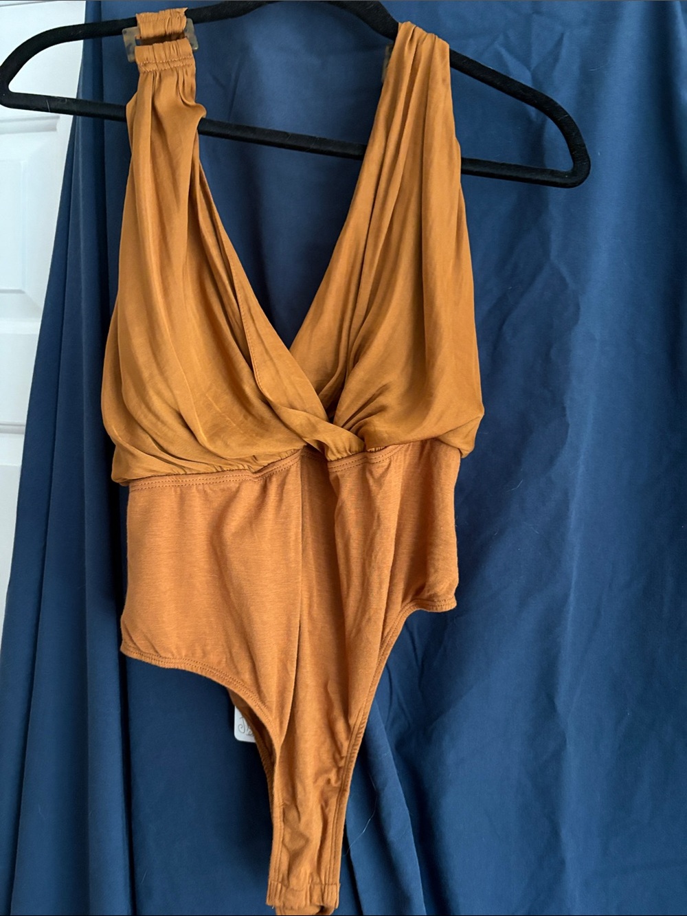 Free People bronze Twist-Front Bodysuit
